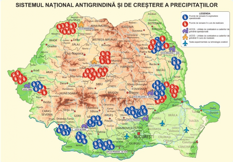 Rachete antigrindină lansate în perioada 12-22 iunie 2020; au fost lansate un număr de 629 de rachete antigrindină (RAG); stiri agricole