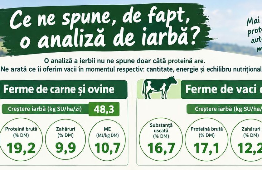Ce ne spune o analiză de iarbă? Analiza de laborator și managementul pășunii trebuie să meargă împreună. Pășunea se gestionează, nu se cumpără la sac.